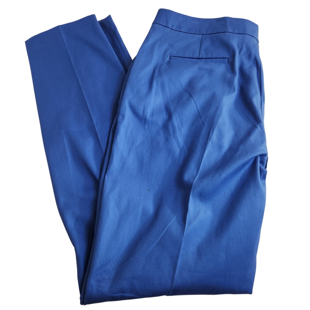 Long Tall Sally Womens Blue Tapered Dress Pants Size US 14 Tall 36 Inseam